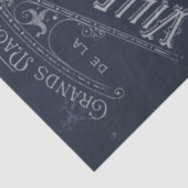 Vintag Blue Florals und Ephemera Decoupage Seidenpapier (Ausschnitt)