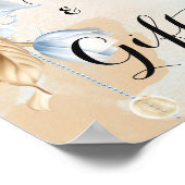 Vintag Blue Flororal Card & Gift Poster (Ecke)