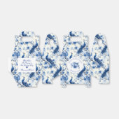 Vintag Blue French Chinoiserie Peacock Wedding Geschenkschachtel (Ungefaltet)