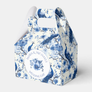 Vintag Blue French Chinoiserie Peacock Wedding Geschenkschachtel