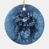 Vintag Blue Grapes Plaster Keramik Ornament (Hinten)