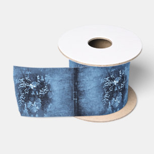 Vintag Blue Grapes Plaster Satinband