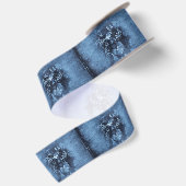 Vintag Blue Grapes Plaster Satinband (Rückseite)