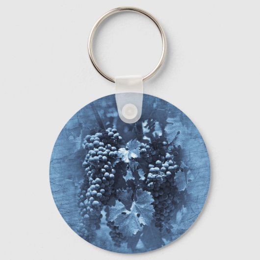Vintag Blue Grapes Plaster Schlüsselanhänger (Vorderseite)