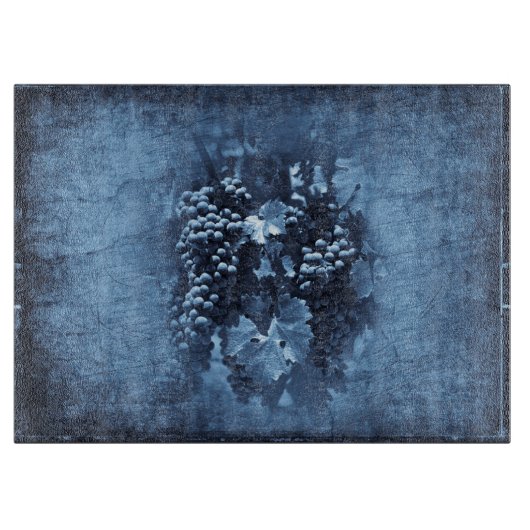 Vintag Blue Grapes Plaster Schneidebrett (Vorderseite)