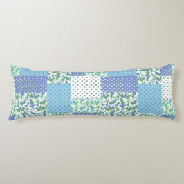 Vintag Blue Green Imitats Patchwork Snowdrop Patte Seitenschläferkissen