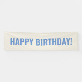 Vintag Blue Happy Birthday Banner
