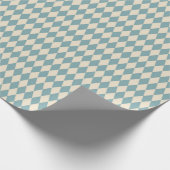 Vintag Blue Harlequin Geschenkpapier (Ecke)