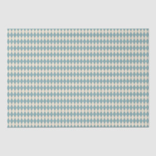 Vintag Blue Harlequin Seidenpapier