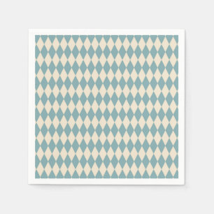 Vintag Blue Harlequin  Serviette