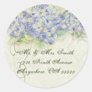 Vintag Blue Hydrangea - Aufkleber für das Siegel H