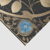 Vintag Blue Hydrangea Bird Art Nouveau Ephemera Seidenpapier (Ausschnitt)