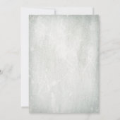 Vintag Blue Hydrangea Blumenweiße Hochzeit Einladung (Rückseite)