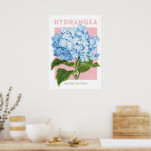 Vintag Blue Hydrangea Poster (Küche)