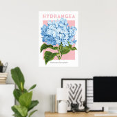 Vintag Blue Hydrangea Poster (Heimbüro)