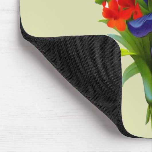 Vintag Blue Iris Blume Bouquet Mousepad (Ecke)