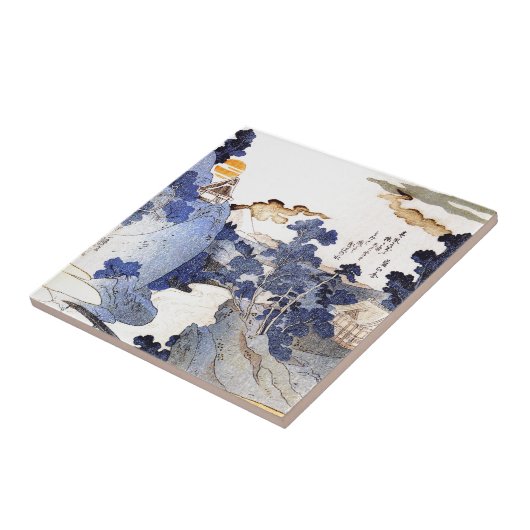 Vintag Blue japan Art Fliese (Seite)