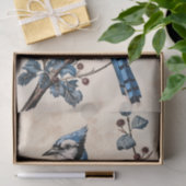 Vintag Blue Jay Illustration Decoupage Seidenpapier (Geschenk)