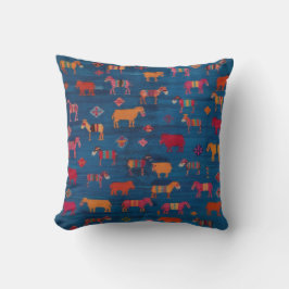 Vintag Blue Kilim Rug Pillows: Tiere Kissen