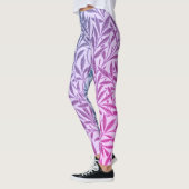 Vintag Blue Lila Willow Blätter Botanical Leggings (Links)