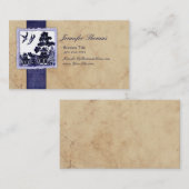 Vintag Blue Love Birds Visitenkarte (Vorne/Hinten)