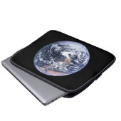 Vintag Blue Marble Earth Space Foto Black Laptopschutzhülle (Vorne Knopf)