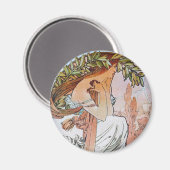 Vintag Blue Moon Goddess Magnet (Vorderseite/Rückseite)