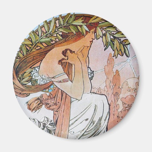 Vintag Blue Moon Goddess Magnet (Vorne)