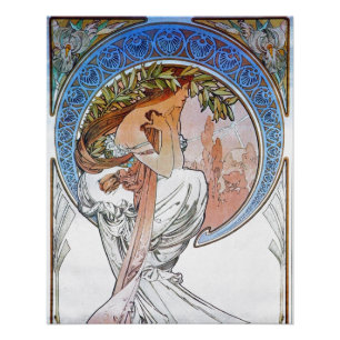 Vintag Blue Moon Goddess Poster