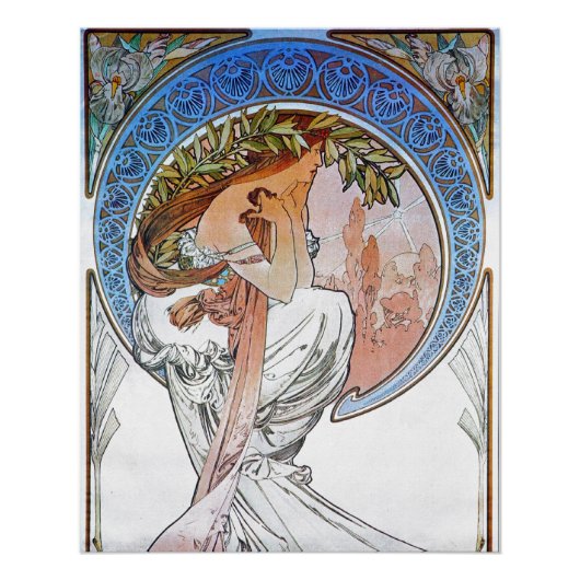 Vintag Blue Moon Goddess Poster (Vorderseite)