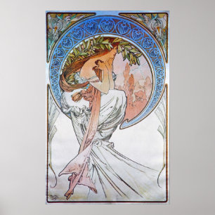 Vintag Blue Moon Goddess Poster