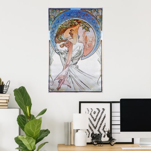 Vintag Blue Moon Goddess Poster (Heimbüro)