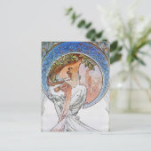 Vintag Blue Moon Goddess Postkarte (Stehend Vorderseite)