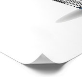 Vintag Blue Phone Booth Illustration Poster (Ecke)