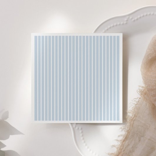Vintag Blue Pinstripe Babydusche Serviette