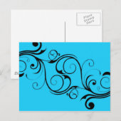 Vintag Blue Postcard Postkarte (Vorne/Hinten)
