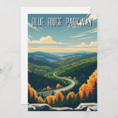 Vintag Blue Ridge Parkway Souvenir Feiertagskarte (Vorne/Hinten)