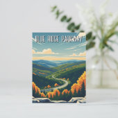 Vintag Blue Ridge Parkway Souvenir Postkarte (Stehend Vorderseite)