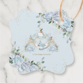 Vintag Blue Rose Princess Coach Brautparty Geschenkanhänger (Rückseite)