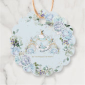 Vintag Blue Rose Princess Coach Brautparty Geschenkanhänger (Rückseite)