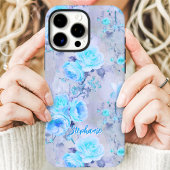 Vintag Blue Rose Romantischer Individuelle Name Case-Mate iPhone Hülle