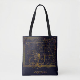 Vintag Blue Sagittarius Zodiac Astrologie Zeichen Tasche