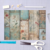 Vintag Blue Shabby Chic Decoupage Seidenpapier (Handwerk)