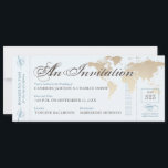 Vintag Blue Tan Zielort Boarding Pass Invita Einladung<br><div class="desc">Boarding Pass Flugzeug Ticket Hochzeit in Urlaubsort Boarding Einladung Vorlage mit einer antiken Karte oder Vintagen Globus-Design mit verblassten blau und braun mit authentisch aussehenden Schriftart und bearbeitbaren Layout, Text und Farben, um Ihnen zu helfen, Ihre Reise Thema Flugzeug Ticket Hochzeit Ankündigung Karte mit Ihrem genauen Hochzeitsstift im Ausland. Retro...</div>