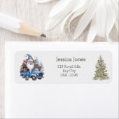 Vintag Blue Truck Gnomes Holiday Custom Address (Insitu)