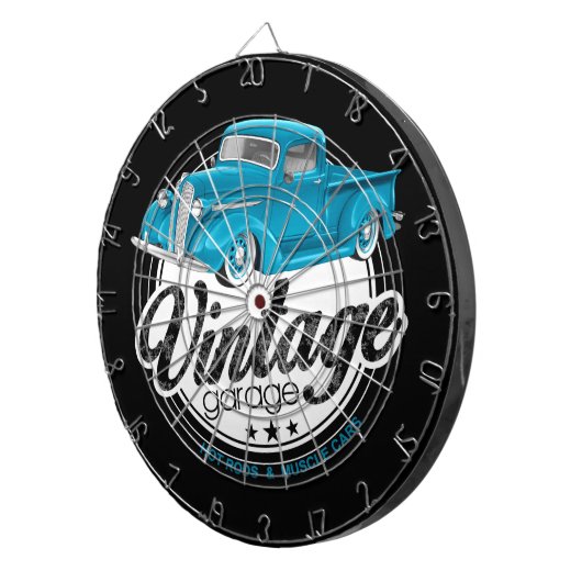 Vintag Blue Trucks Dartscheibe (Vorderseite rechts)