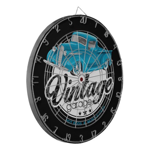 Vintag Blue Trucks Dartscheibe (Vorderseite Links)