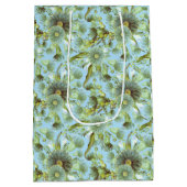 Vintag Blue Wattle und Eucalyptus Mittlere Geschenktüte (Rückseite)