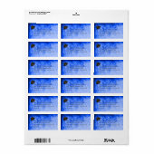 Vintag Blue Wedding Address Labels Adressaufkleber (Vorne)