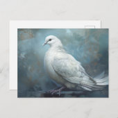 Vintag Blue Wedding Dove Postkarte (Vorne/Hinten)